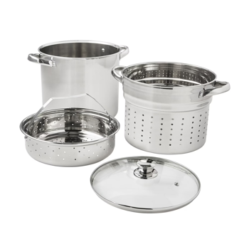 4件套不锈钢8夸脱多功能锅具组合 (Walmart仓库发货）