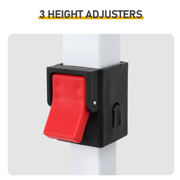 10X20FT 蓝色 6面纱网(6门) 折叠棚 210D牛津布 28/22MM脚管 10X20MM交叉杆(加中间塑料件) 白色喷塑铁管 配拎包-3