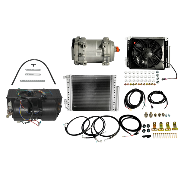 A/C套件 Universal 12V Underdash Electric A/C Cooling Evaporator Kit Fit for Auto Car New-3