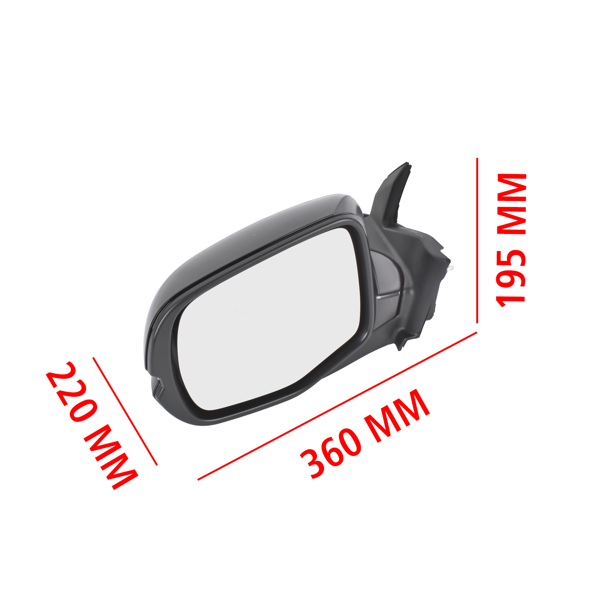 后视镜 10 Pin Drive Side Mirror W/Signal Light Fit for Honda 2019-2021 Pilot Black 76250TG7A62-10