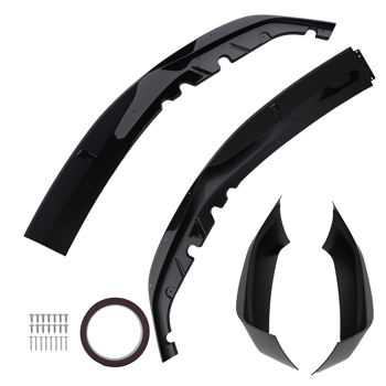 Front Bumper Lip Spoiler Splitters ABS fit for BMW 5 Series M Sport G30 2017-20