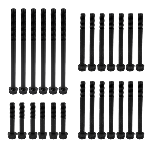 缸盖螺栓 26PCS Cylinder Head Bolts Bolt Kit Set For Dodge Ram 5.9 Cummins 1989-1998 3920779 3918471 3901220-7