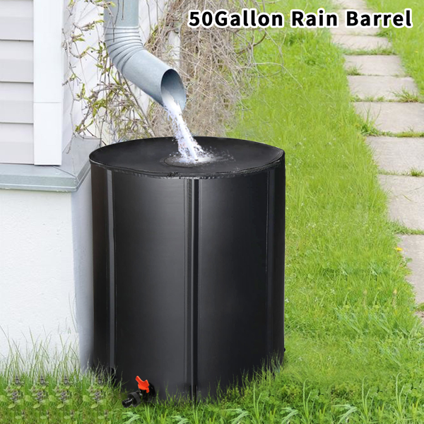 50gal 黑色 PVC 可折叠 集雨桶-8