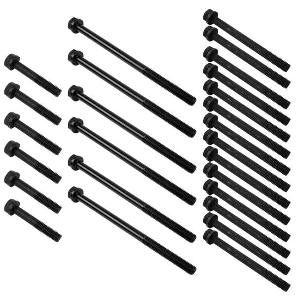 缸盖螺栓 26PCS Cylinder Head Bolts Bolt Kit Set For Dodge Ram 5.9 Cummins 1989-1998 3920779 3918471 3901220-6