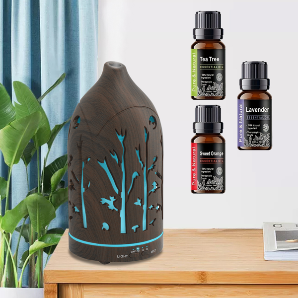 200 毫升家用香薰机，七色 LED 氛围灯可调、超静音、不含双酚 A，办公室、居家放松适用-11