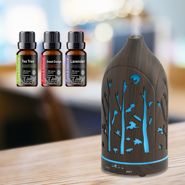 200 毫升家用香薰机，七色 LED 氛围灯可调、超静音、不含双酚 A，办公室、居家放松适用-12