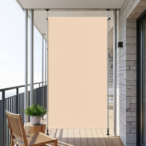 150*270*(210-310) cm 米白色 支撑篷 涤纶布 铝铁框架 垂直可伸缩-7