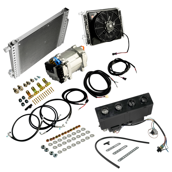 A/C套件 Universal 12V Underdash Electric A/C Cooling Evaporator Kit Fit for Auto Car New-6