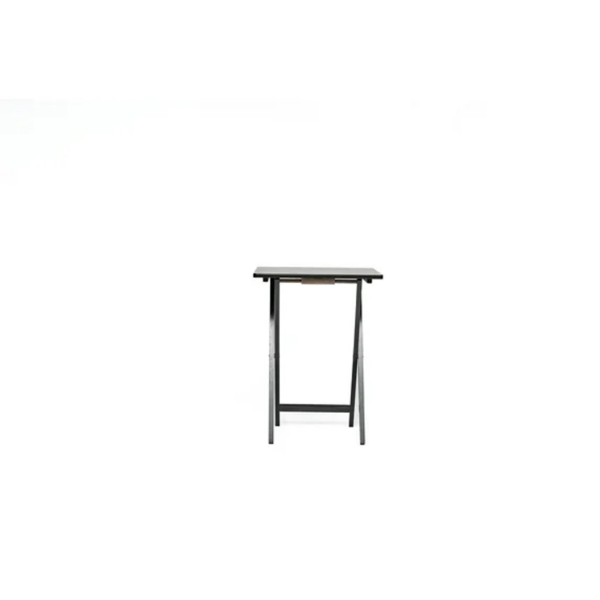现代风格实木折叠式托盘桌，2件套，黑色    （Walmart仓库发货）-2