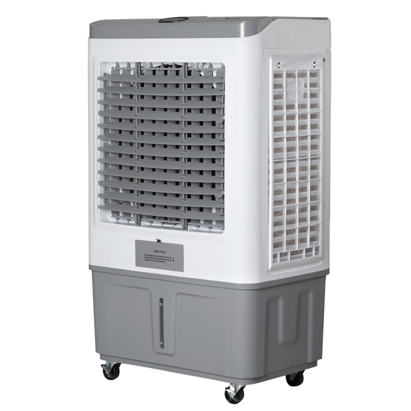 美规 FLS-Z38BR 风扇 冷气扇 120V 180W 60L 带遥控 带液晶显示 带4块冰晶 带脚轮  ABS塑料 灰白 （风扇，降温、加湿）3合1  12小时定时-15