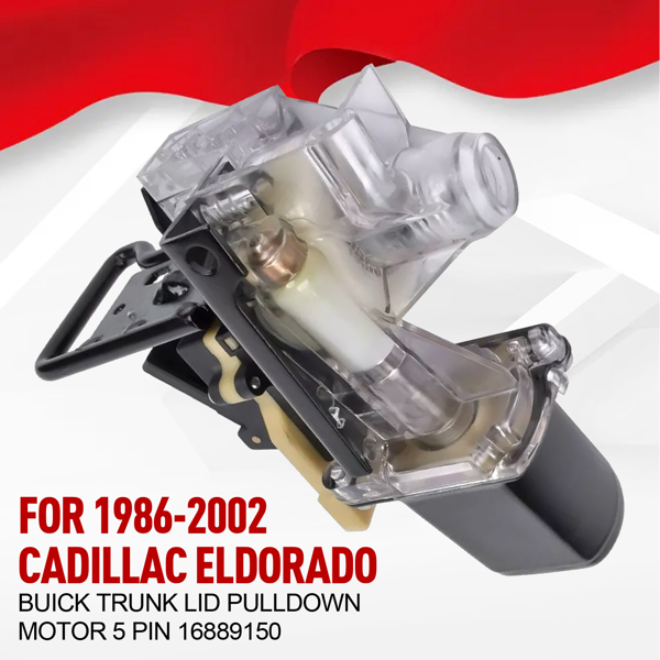 适用于 1986-2002 年凯迪拉克 Eldorado 和别克车型的后备箱盖下拉电机，5 针，零件号 16889150-15