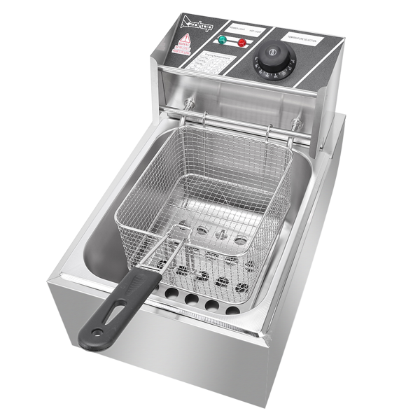 美规 EH81 110V 1700W 11.4QT/10.8L 电炸锅 银色 不锈钢 单缸/调温/UL电源线-16