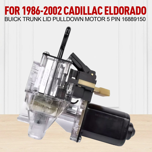 适用于 1986-2002 年凯迪拉克 Eldorado 和别克车型的后备箱盖下拉电机，5 针，零件号 16889150-14
