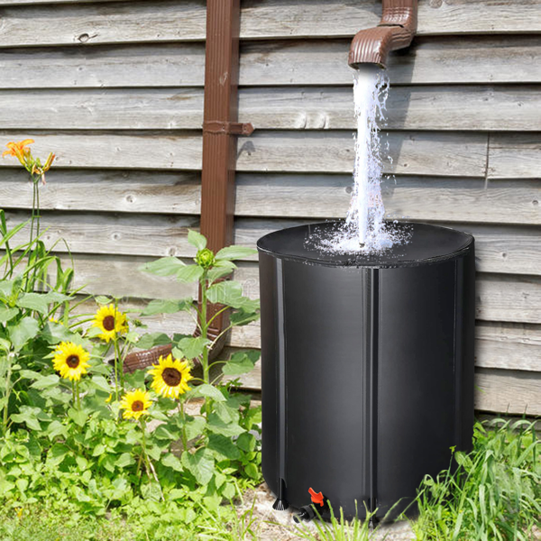 50gal 黑色 PVC 可折叠 集雨桶-9