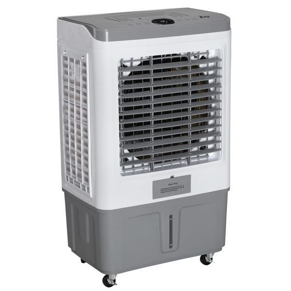 美规 FLS-Z38BR 风扇 冷气扇 120V 180W 60L 带遥控 带液晶显示 带4块冰晶 带脚轮  ABS塑料 灰白 （风扇，降温、加湿）3合1  12小时定时-4
