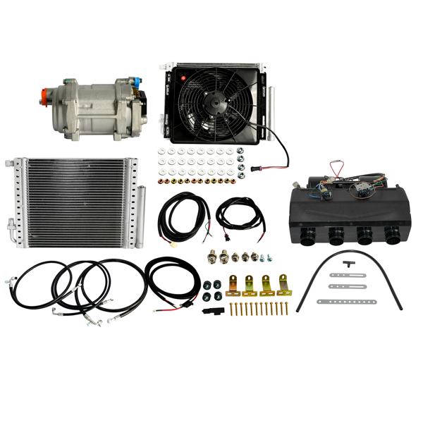 A/C套件 Universal 12V Underdash Electric A/C Cooling Evaporator Kit Fit for Auto Car New-1