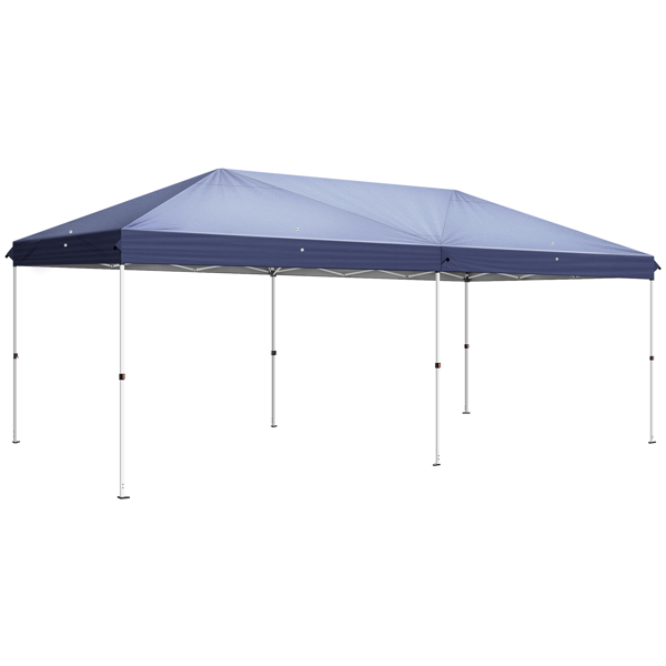 10X20FT 蓝色 6面纱网(6门) 折叠棚 210D牛津布 28/22MM脚管 10X20MM交叉杆(加中间塑料件) 白色喷塑铁管 配拎包-1