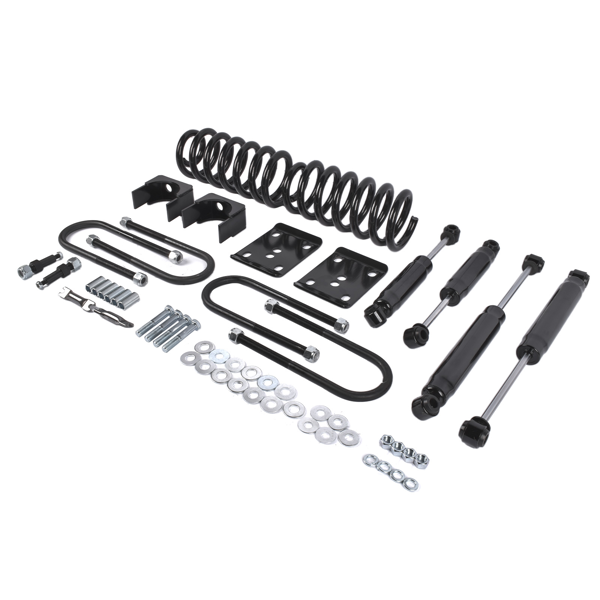 弹簧减震器套件 3" / 5" Drop Lowering Flip Kit Fit for Chevrolet C10 GMC C15 1973-1987 Springs & Shocks Black-4