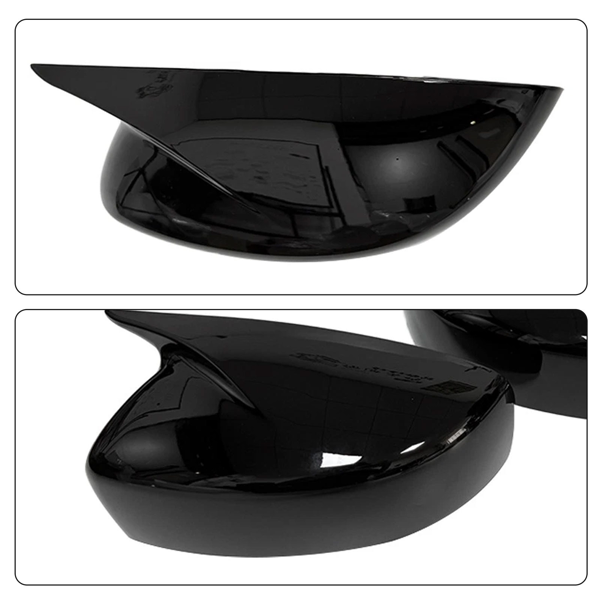适用于英菲尼迪 G25 G37 Q40 Q60 2009-2015 亮黑色侧后视镜盖-13