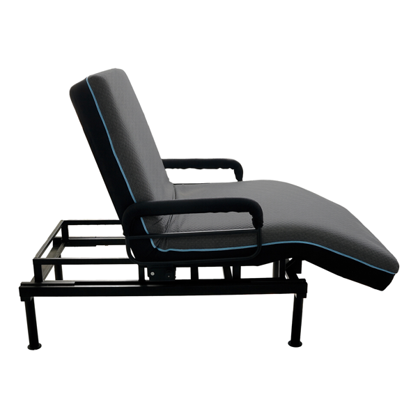 Twin-XL尺寸电动升降床医疗床，一键控制抬背，升退，起身，配备安全护栏，可调节助起床医疗床为老年人而设计-3