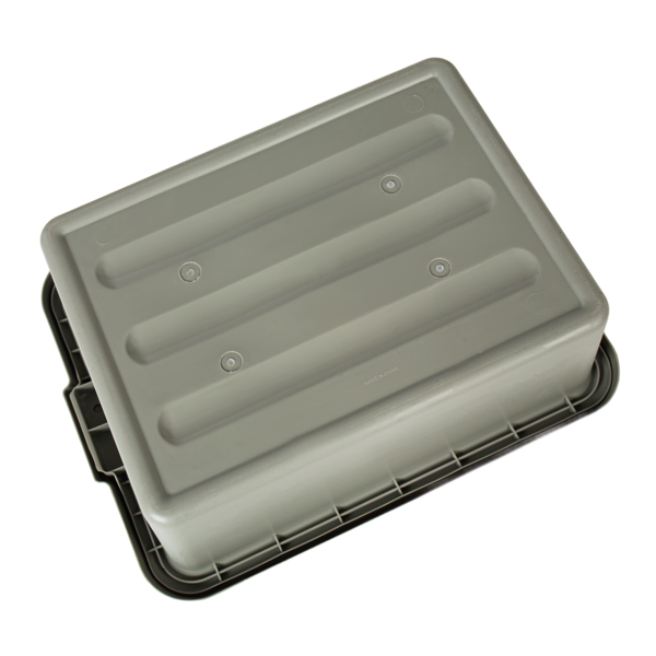 6只装 20" x 15" x 7" 9加仑肉类周转箱，带盖商用肉类收纳桶，食品级塑料多功能收纳箱，适用于洗碗、厨房备餐及餐厅仓储的重型实用容器 —— 灰色(不支持self-pick up且不支持指定仓库发货)-5