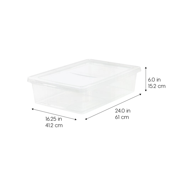 28夸脱塑料底板储物箱，透明，4件装（Walmart仓库发货）-2