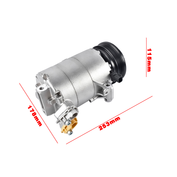 空调压缩机 AC Compressor CV6119D629BL Fit for Ford Transit Connect 2.5L Gas 2014-2018-12