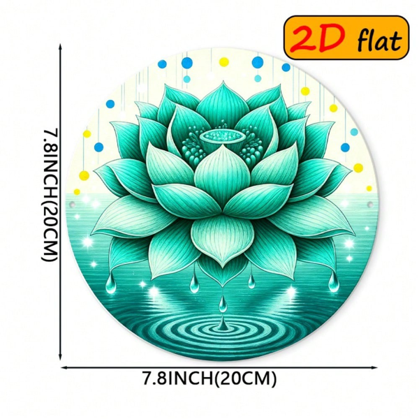 CIFbuy 1 个清新青荷露珠圆形标牌，“87” 平面户外挂牌（TikTok, temu 自提物流）-7