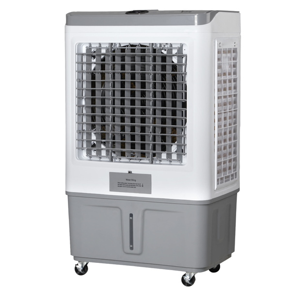 美规 FLS-Z38BR 风扇 冷气扇 120V 180W 60L 带遥控 带液晶显示 带4块冰晶 带脚轮  ABS塑料 灰白 （风扇，降温、加湿）3合1  12小时定时-3