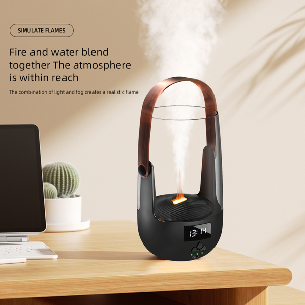 复古火焰香薰机 古铜色 礼品 | 200 毫升加湿器，三档定时、氛围灯效、缺水自动保护-10