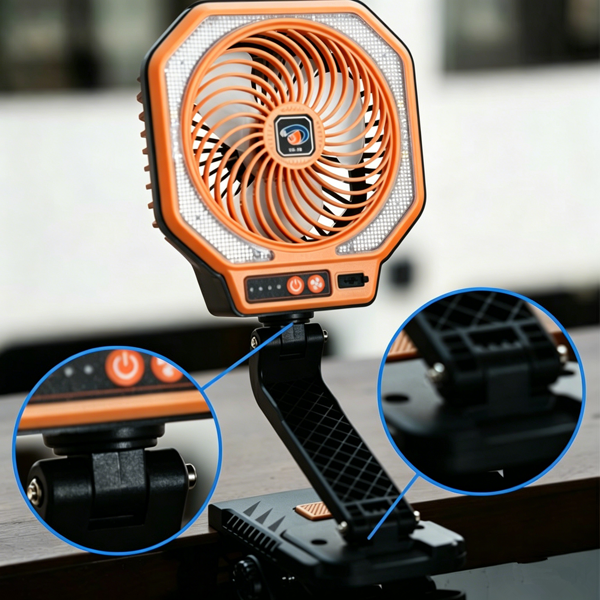 USB充电露营风扇便携式户外可折叠三档可调节帐篷风扇带LED灯(美国站点物流仅支持发USPS，TK/TEMU仅自提)-8
