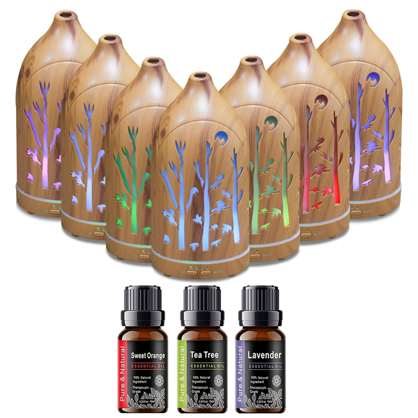 七色 LED 灯光香薰机，带自动断电功能，附赠 3 瓶香薰精油-2