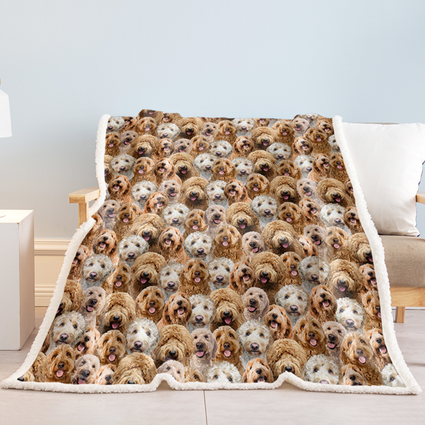 自产毛毯 密集可卡布犬 150x200cm-5