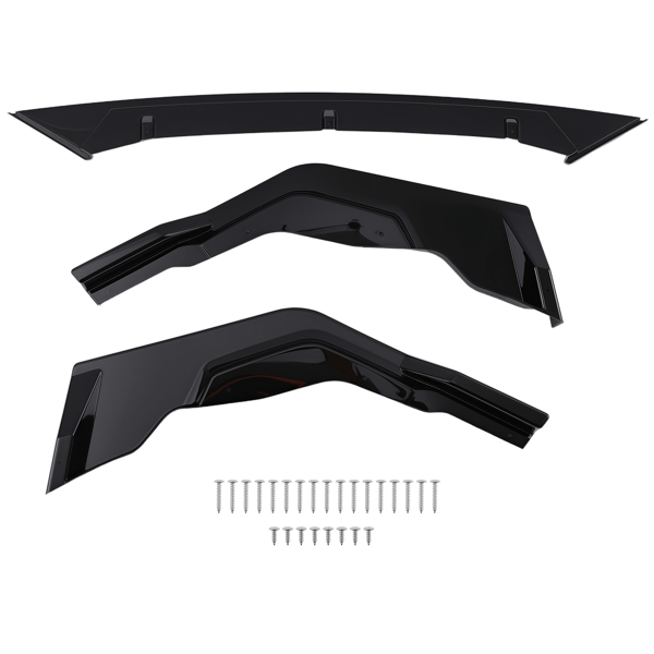 Black Front Splitter Lip fit for Toyota Corolla SE XSE 2020-2024 V2 Style Plastic-1