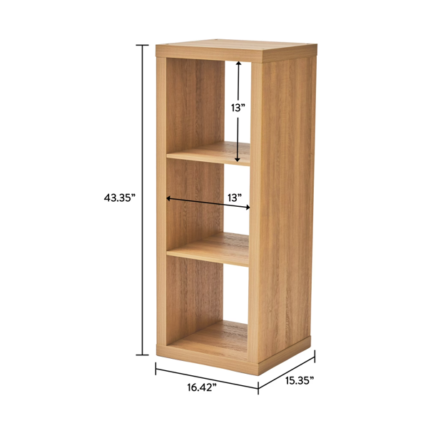 3个立方体收纳盒，浅蜂蜜色  （Walmart仓库发货）-4