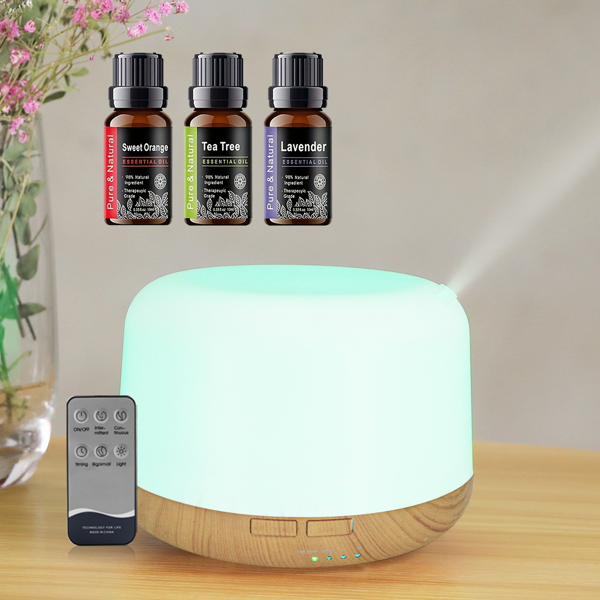 500 毫升超声波香薰加湿器，配遥控器、定时自动关机功能、7 色渐变夜灯，适用于居家、办公、瑜伽场景-13