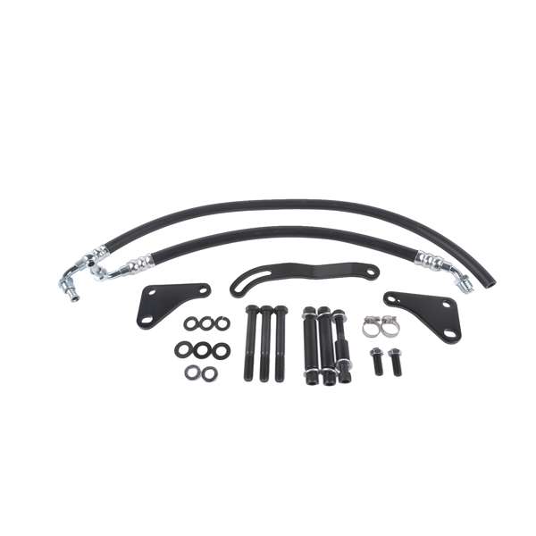 转向器套装 Power Steering Gear Box Conversion Kit Fit for Chevy Bel Air Impala 1958-1964 3913BK Black-8