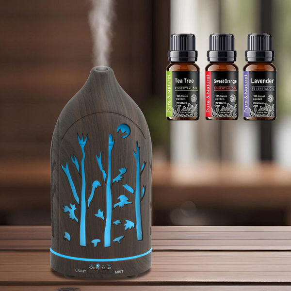 200 毫升家用香薰机，七色 LED 氛围灯可调、超静音、不含双酚 A，办公室、居家放松适用-8