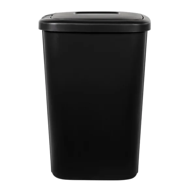 13.3加仑垃圾桶，塑料触碰式盖厨房垃圾桶，黑色（2个装）(Walmart仓库发货）-2