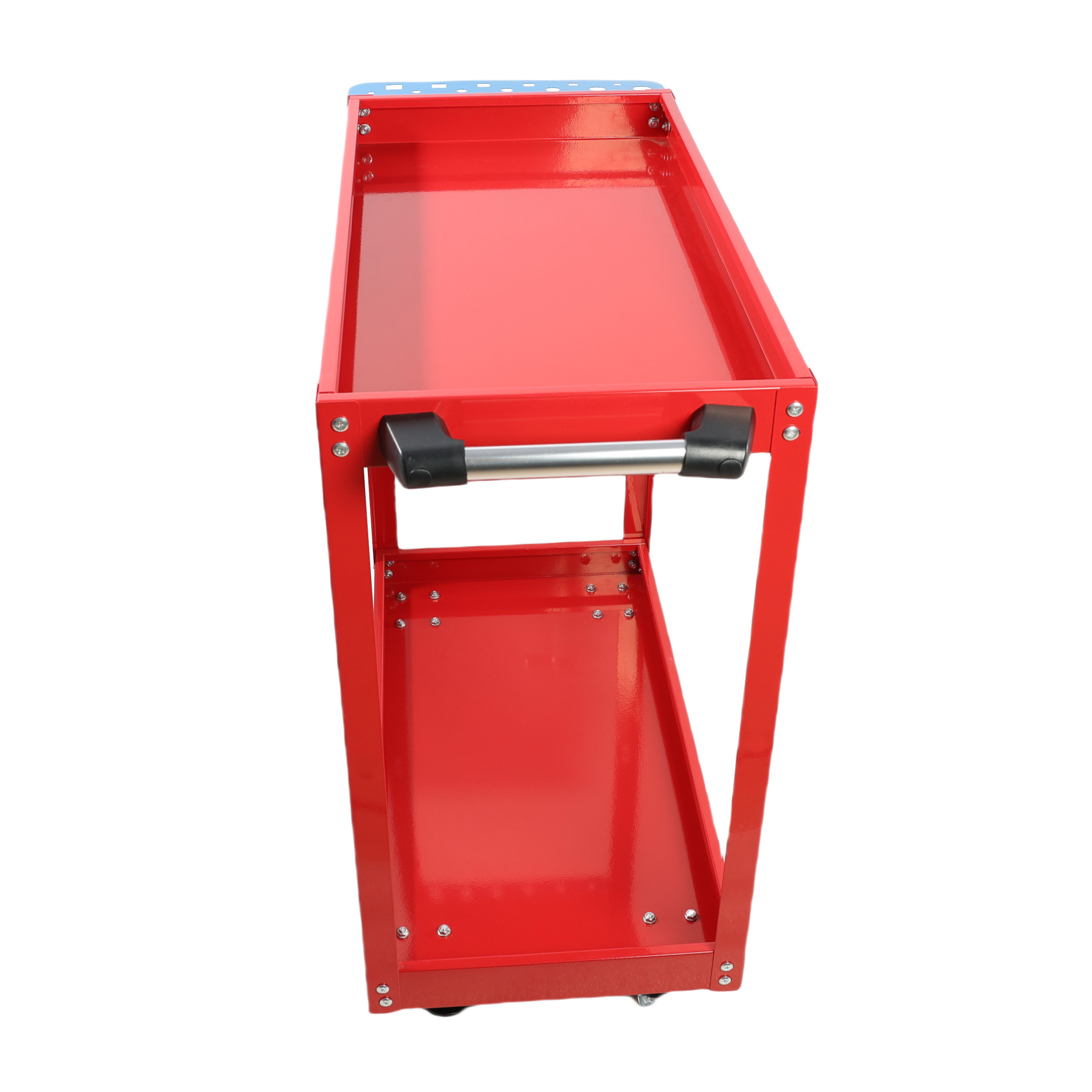 Tool Cart on Wheels, Heavy Duty Steel Utility Cart w/Lockable Wheels view 2