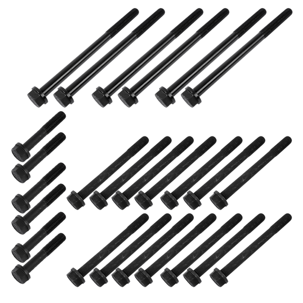 缸盖螺栓 26PCS Cylinder Head Bolts Bolt Kit Set For Dodge Ram 5.9 Cummins 1989-1998 3920779 3918471 3901220-5