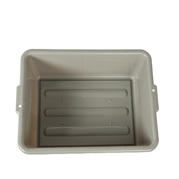 6只装 20" x 15" x 7" 9加仑肉类周转箱，带盖商用肉类收纳桶，食品级塑料多功能收纳箱，适用于洗碗、厨房备餐及餐厅仓储的重型实用容器 —— 灰色(不支持self-pick up且不支持指定仓库发货)-7