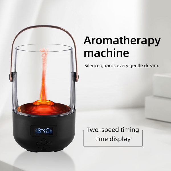 复古火焰香薰机 古铜色 礼品 | 200 毫升加湿器，三档定时、氛围灯效、缺水自动保护-3