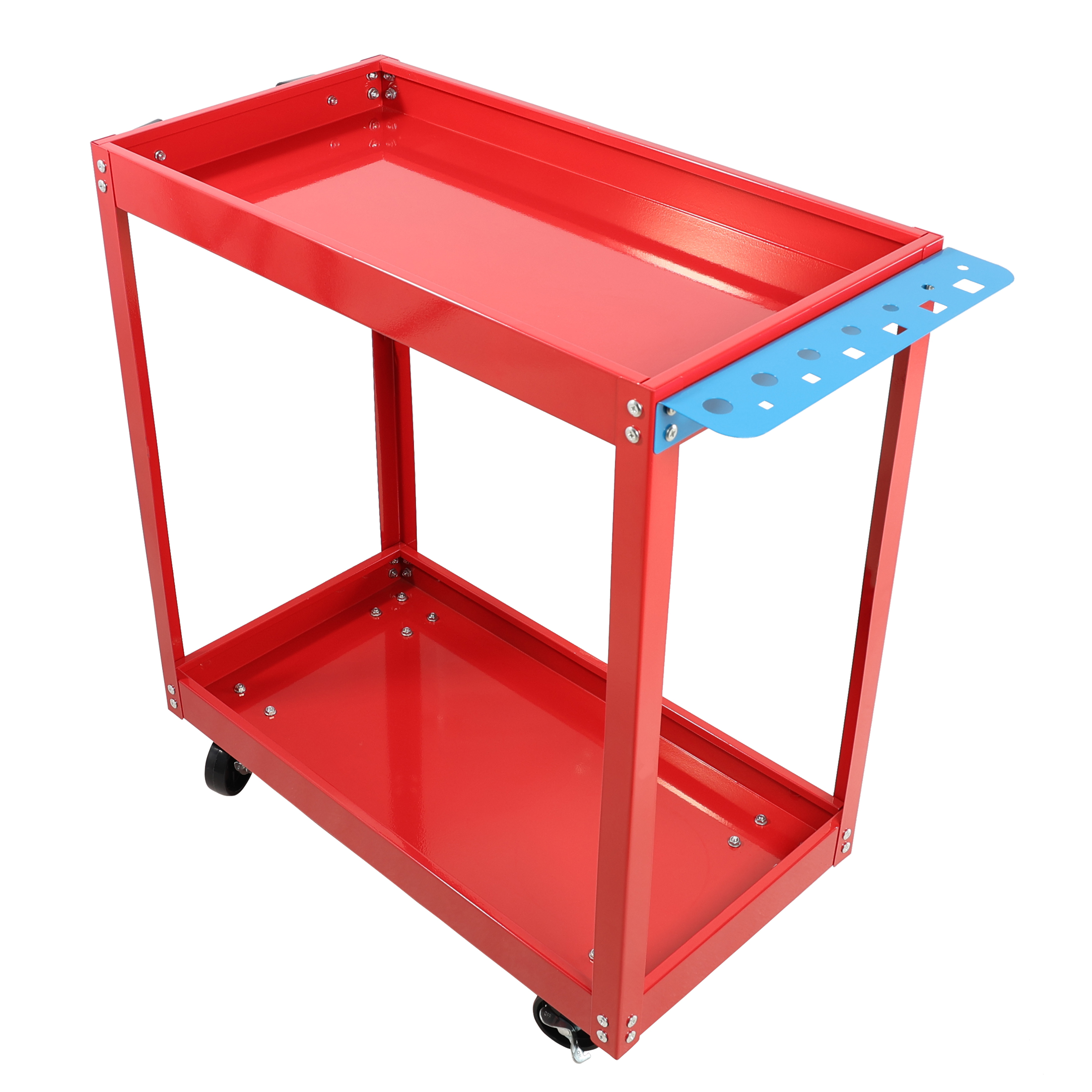Tool Cart on Wheels, Heavy Duty Steel Utility Cart w/Lockable Wheels