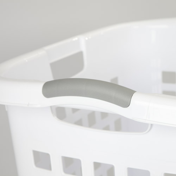 轻便塑料洗衣篮，带坚固边缘和把手，白色，4件装   （Walmart仓库发货）-3