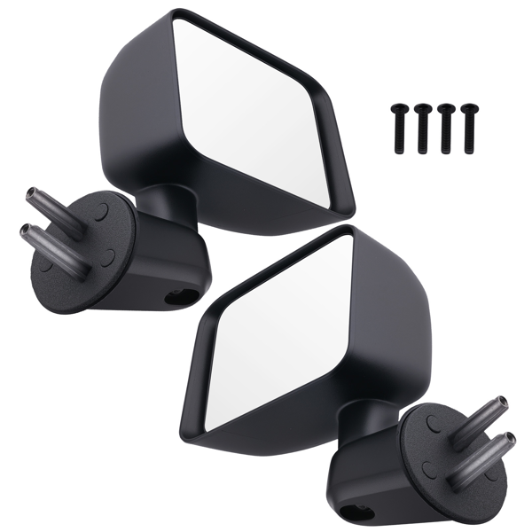 Manual Black Side Mirror Set fit for Jeep Wrangler Unlimited 2007-2017 Pair-1