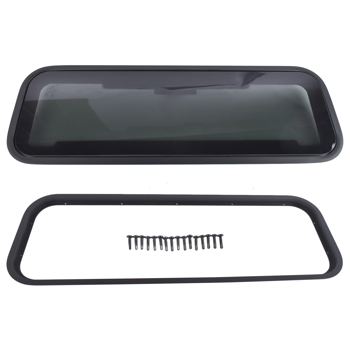 房车车窗 33.5" W x 10.5" H RV Window Tinted RV Window w/ Net Screen and Trim Ring