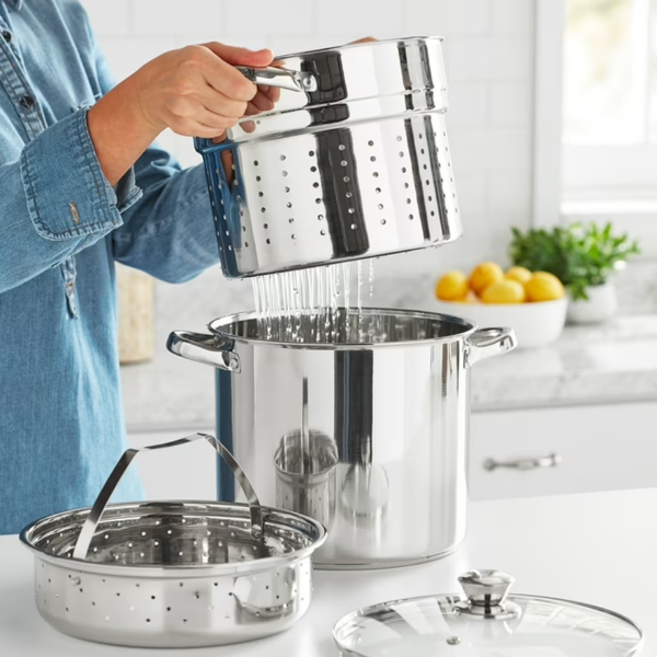 4件套不锈钢8夸脱多功能锅具组合 (Walmart仓库发货）-6