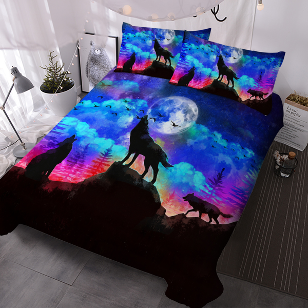 自产床品三件套 三狼月嚎 英国中号（temu仅可自提）-1
