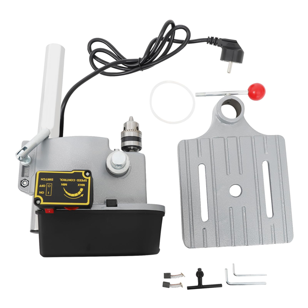 Mini-Bohrmaschine / Tischbohrmaschine, 150W, stufenlose Drehzahlregelung 0-7000 U/min, Bohr-Ø 0,6-6,5mm, Bohrtiefe 25mm,  für DIY, Modellbau, PCB-Leiterplatten, Holz, Acryl, Dünnblech-3